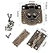 dophee 1Pc Decorative Embossing Box Hasp Latch Lock and 2Pcs Small Hinges with Mounting Screws for Jewelry Box Small Wooden Case Toy Box Chest Doll House Hardware Set