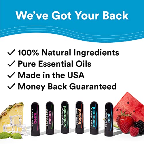 BoomBoom, neusinhalator met aromatherapie (Wintermint -3-pack) Congestieverlichting, verbetert de ademhaling en zorgt voor een fris verkoelend gevoel | Gemaakt met etherische oliën, menthol, eucalyptus en pepermuntolie. - Image 6