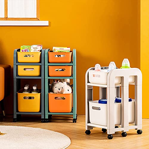 Carrello portaoggetti con ruote, versatile organizer per bagno, cucina, ufficio e casa, elegante salvaspazio con facile mobilità