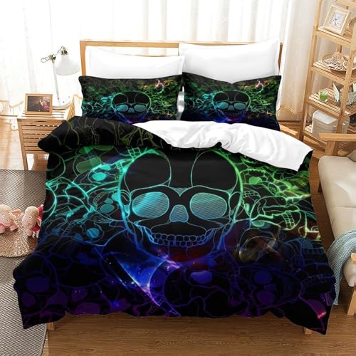 Parure de lit léopard néon 3D housse couette 200x200 microfibre - 3