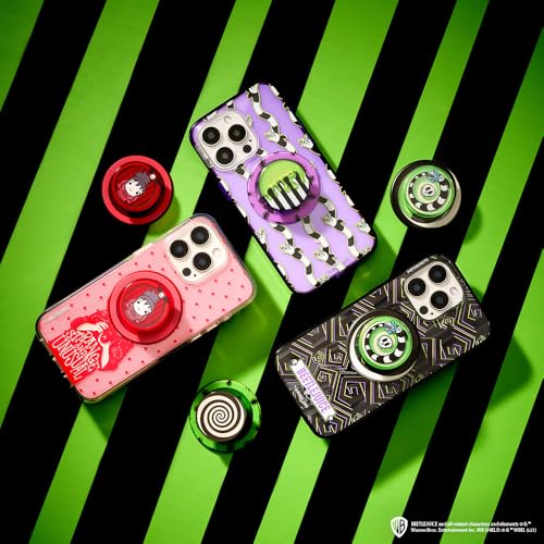Image of PopSockets Phone Grip for MagSafe, Secure Magnetic Phone Grip & Stand, Hands-Free Kickstand, Wireless Charging Compatible, Beetlejuice - Backspin Sand Snakes