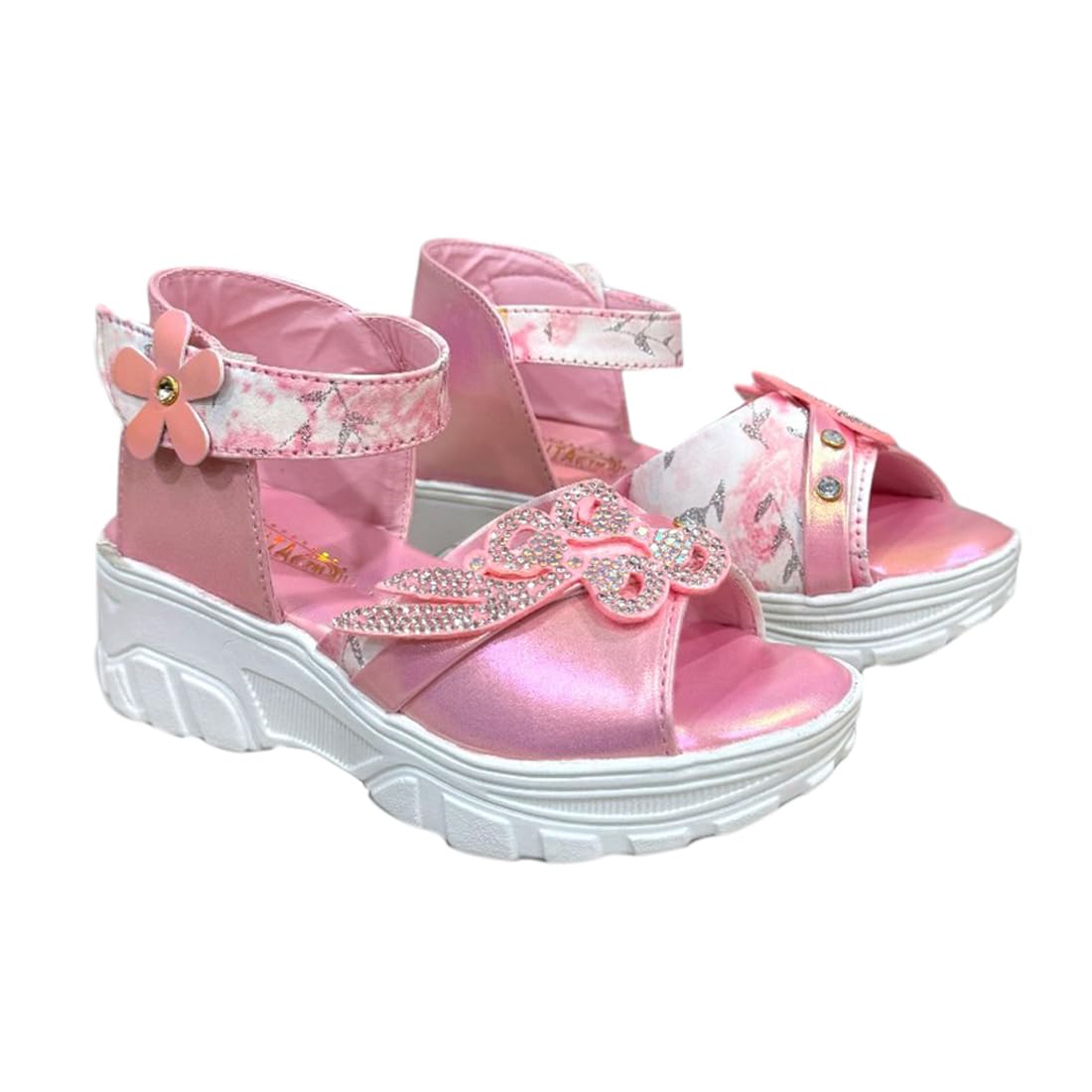 RJ FOOTWEAR Kids Girls Comfortable Sole Stylish Casual Heel Sandals (Pink, Size-7-7.5 Years) (B0D9VP3F42) Amazon Price History, Amazon Price Tracker