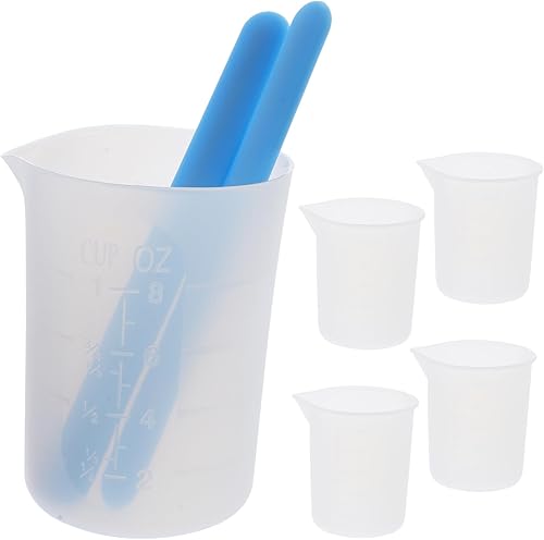 Anneome 1 juego de moldes de resina para manualidades de resina, material de bricolaje, suministros de manualidades de silicona, tazas de mezcla de