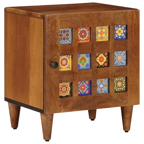 Table de chevet en bois de manguier massif chic et durable marron - 2