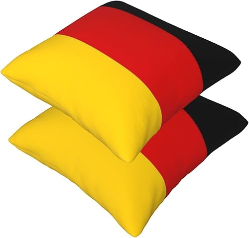 Miniatura 9 de Juego de 2 fundas de almohada de bandera alemana suaves con cremallera, fundas de almohada tamaño estándar, fundas de almohada para decoración del