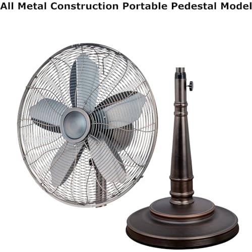 Optimus F-6218 Oscillating Stand Fan, Household, Bronze