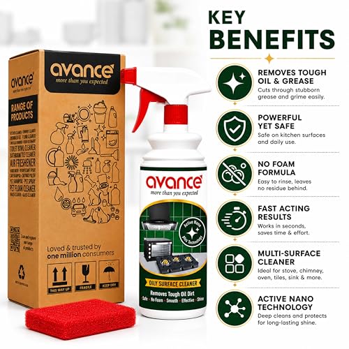 Image of Avance Oily Stain Remover /Stain Remover /Kitchen Cleaner for Chimney, Gas Stove, Oven, Tiles | Heavy Duty Degreaser | Removes Oil, Stubborn Stains & Grease Build-Up