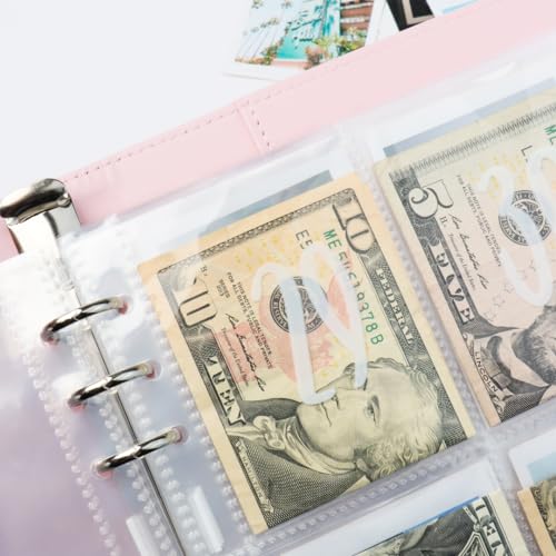 25 peças A5 transparentes PP pré-numerados 100 envelopes desafio de economia de dinheiro 6 inserções