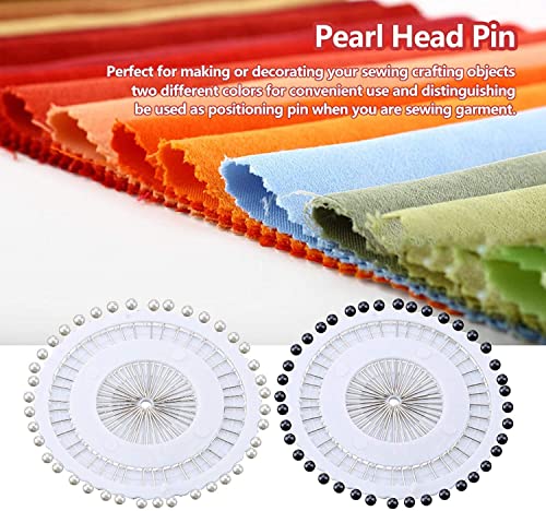 Ball Head Straight Hijab Pins , Round Pearl Head Sewing Pins Straight Pins Head Pins Pins For Women & Girls, 40 Pcs/Set Muslim Hijab Safety Scarf Pins - Black (L:ew570) #TOP6