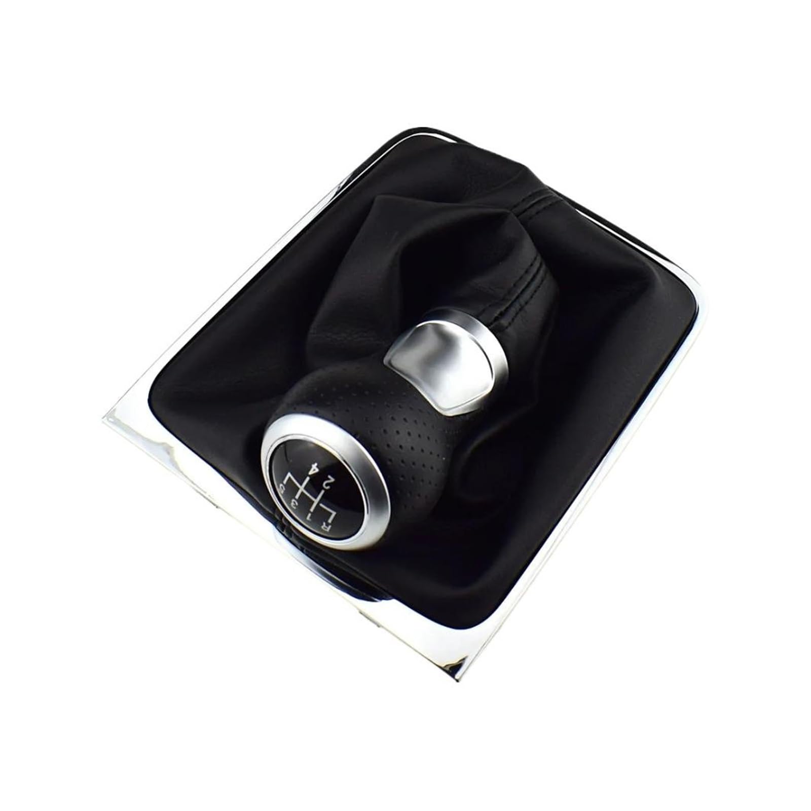 Jsyalmslw Silver 5 Speed Gear Stick Knob For Vw For Passat B6 2005-2011 Black / Silver/ Red Upgrade