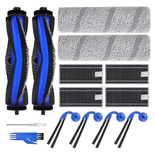 Spofan X11 Zubehör Ersatz Kompatibel für ECOVACS DEEBOT X11 PRO OMNI, X11 OMNICYCLONE, X9 PRO OMNI Saugroboter, 2 Hauptbürste, 4 Filter, 4 Seitenbürsten, 2 Wischwalze, 1 Reinigungsbürste