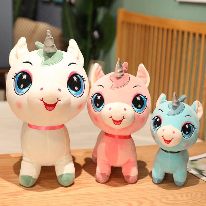 Image of Gifts for Kids Pony Rainbow Large Animal Kids Teddy Bear - Soft Toys for Birthday Women, Wife, Girlfriend, Best Friend Baby Boys Best Valentine Gift 25 cm