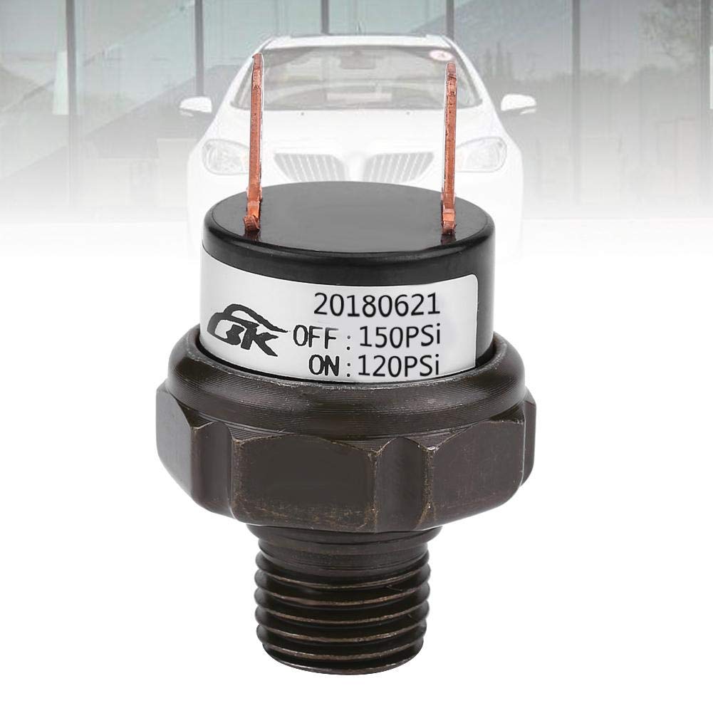 Przełącznik ciśnienia 12V Universal Car Automatyczny przełącznik sprężarki powietrza Przełącznik kontroli ciśnienia powietrza 90-120psi, 120-150psi, 125-200psi (opcjonalnie) (120－150 PSI)