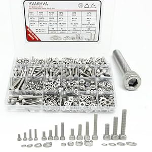 HVAKHVA M3M4M5M6 Edelstahl Schrauben und Muttern Set