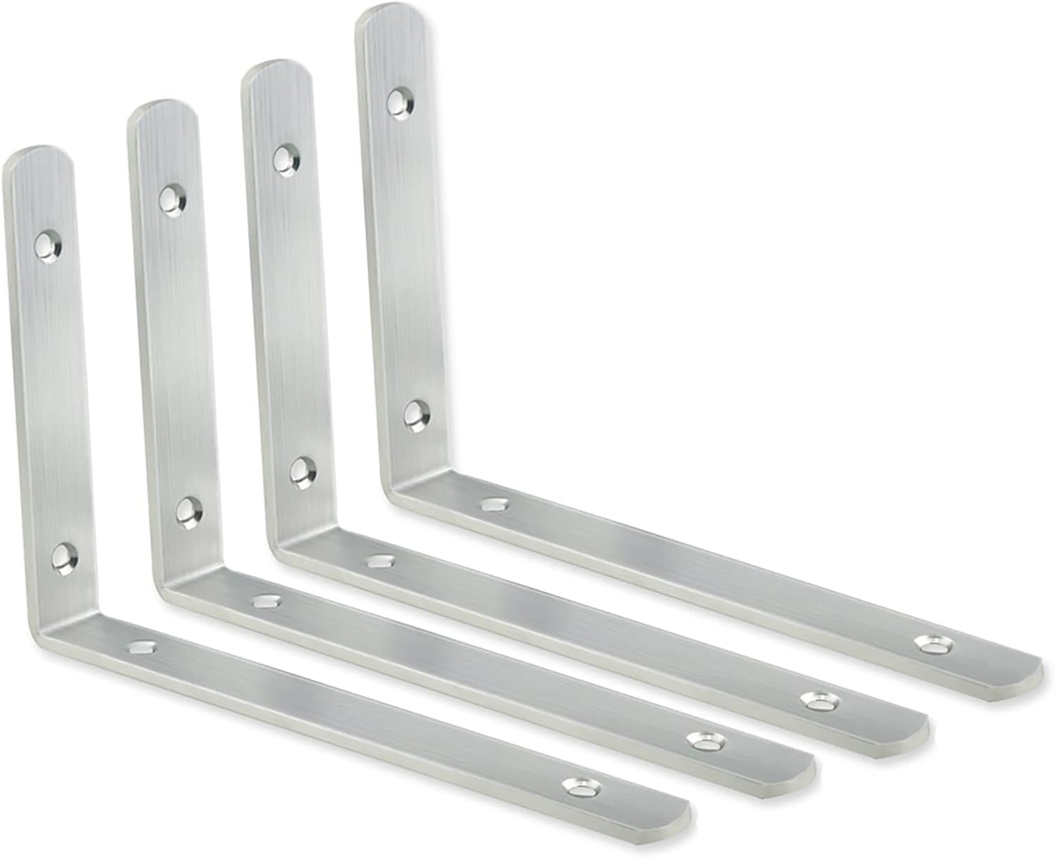4 Pack Corner Brace,Floating Shelf Bracket,6 Inch L Brackets for Shelves,Heavy Duty Metal Wall Brackets, Metal Shelves,with Screws,for Table Work Bench, Space Saving DIY Bracket