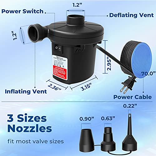 Maxever Quick-Fill Electric Air Pump With 3 Nozzles thumb #3