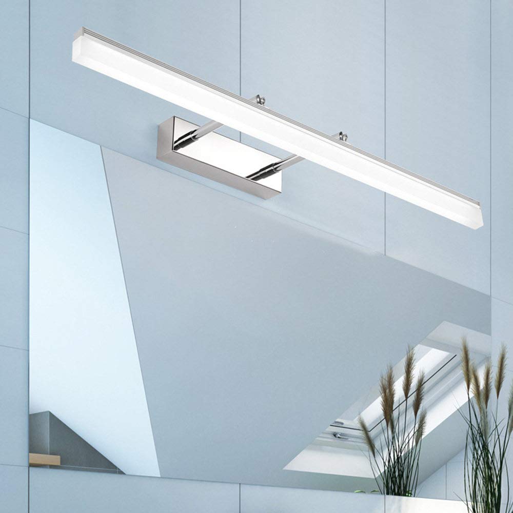 Moderne luci a LED per Il Bagno, 40 cm/50 cm/60 cm/70 cm/80 cm/90 cm, Regolabili, sopra Lo Specchio, Lunghe luci a LED per Il Bagno, Applique da Parete, Specchio, Luce Bianca 6000-6500Ｋ, ARG