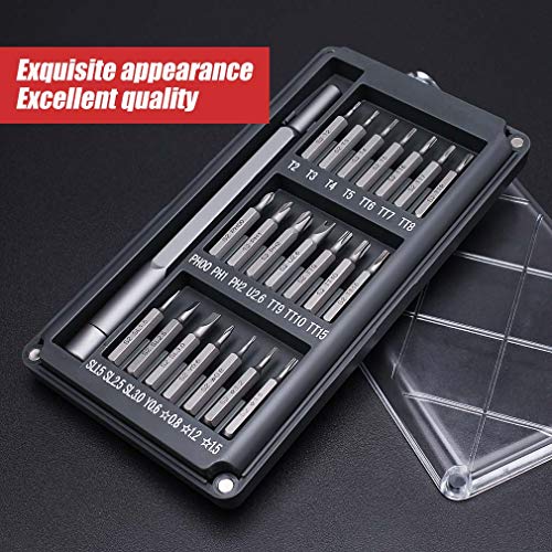 Precision Screwdriver Set with 21 Bits,Electronics Repair Mini Tool Kit, Small Magnetic Torx Screwdriver Set Fixing Most Electronics as iPhone, MacBook, Watches, Laptop, Camera (21 in 1)