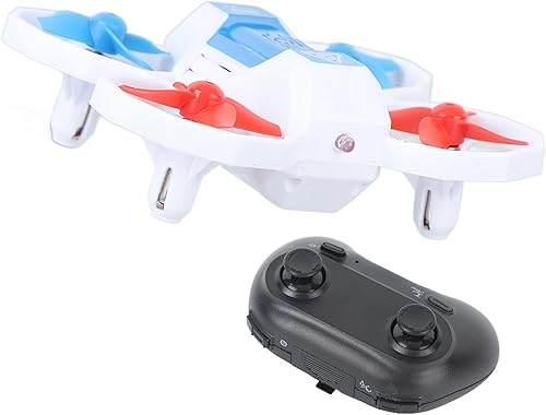 Miniatura 1 de Mini drone, protección antiatascado blanco pequeño RC Drone juguete para parque (2 baterías)