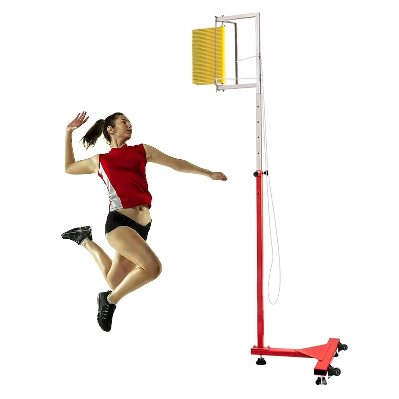 Mesure précise du saut vertical avec cet appareil télescopique pour gymnases