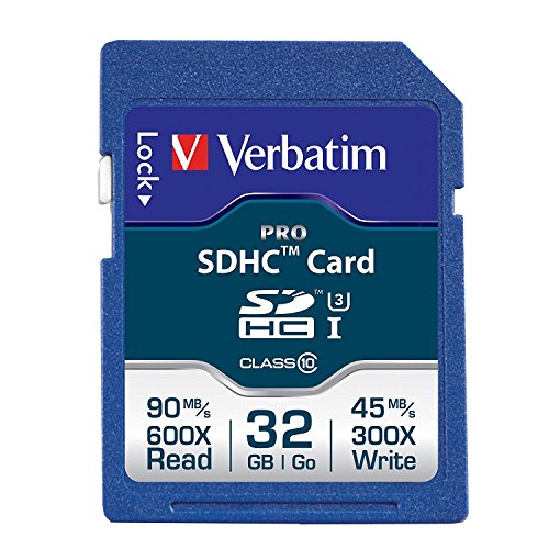 Verbatim 32 GB Pro 600X SDHC Memory Card, UHS-1 U3 Class 10 - 98047 [sAi]