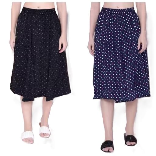 Mannatdiva Comfortable Women Crepe Skirt Designed for Effortless All-Day Use and Stylish Appeal Multi 2 Free Size-image-13