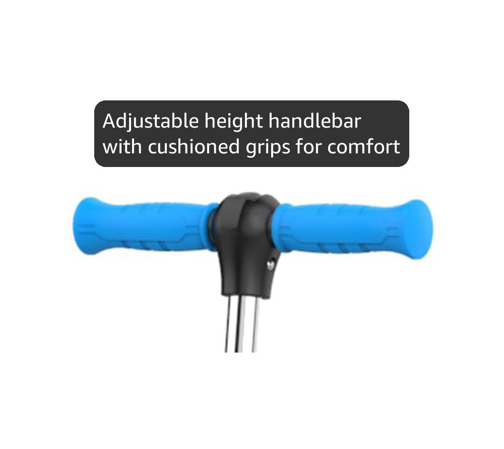 Hover-1 Lunar Kids Folding Kick Scooter with Color-Changing LED Light Up Wheels, Foot Brake, Adjustable Height Handle, and Light Weight Design