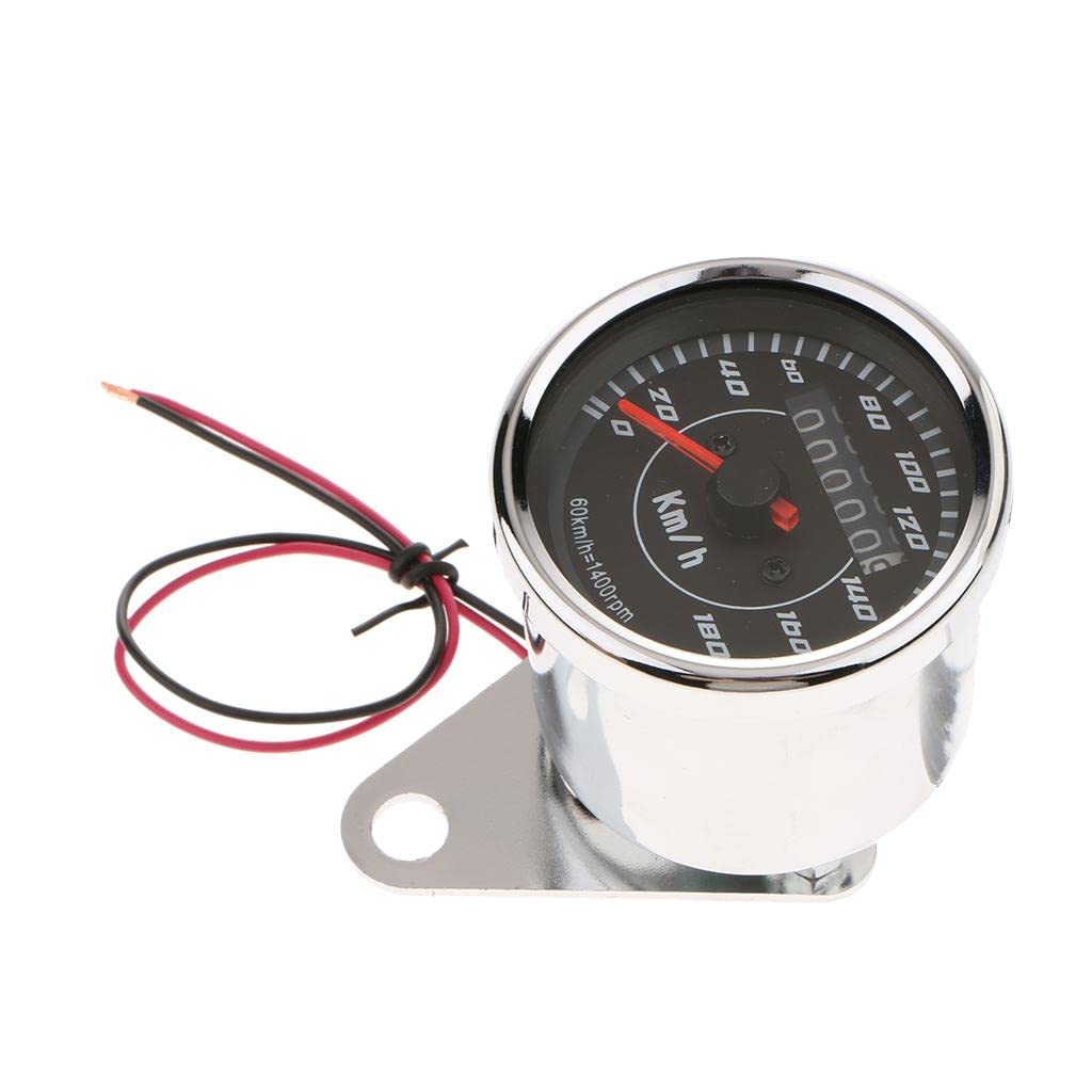 Motorcycle LED Backlight Odometer + Speedometer Dual Gauge Meter km/h-image-7
