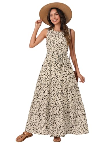 Image of Rooscier Women's Sleeveless Boho Maxi Dress
