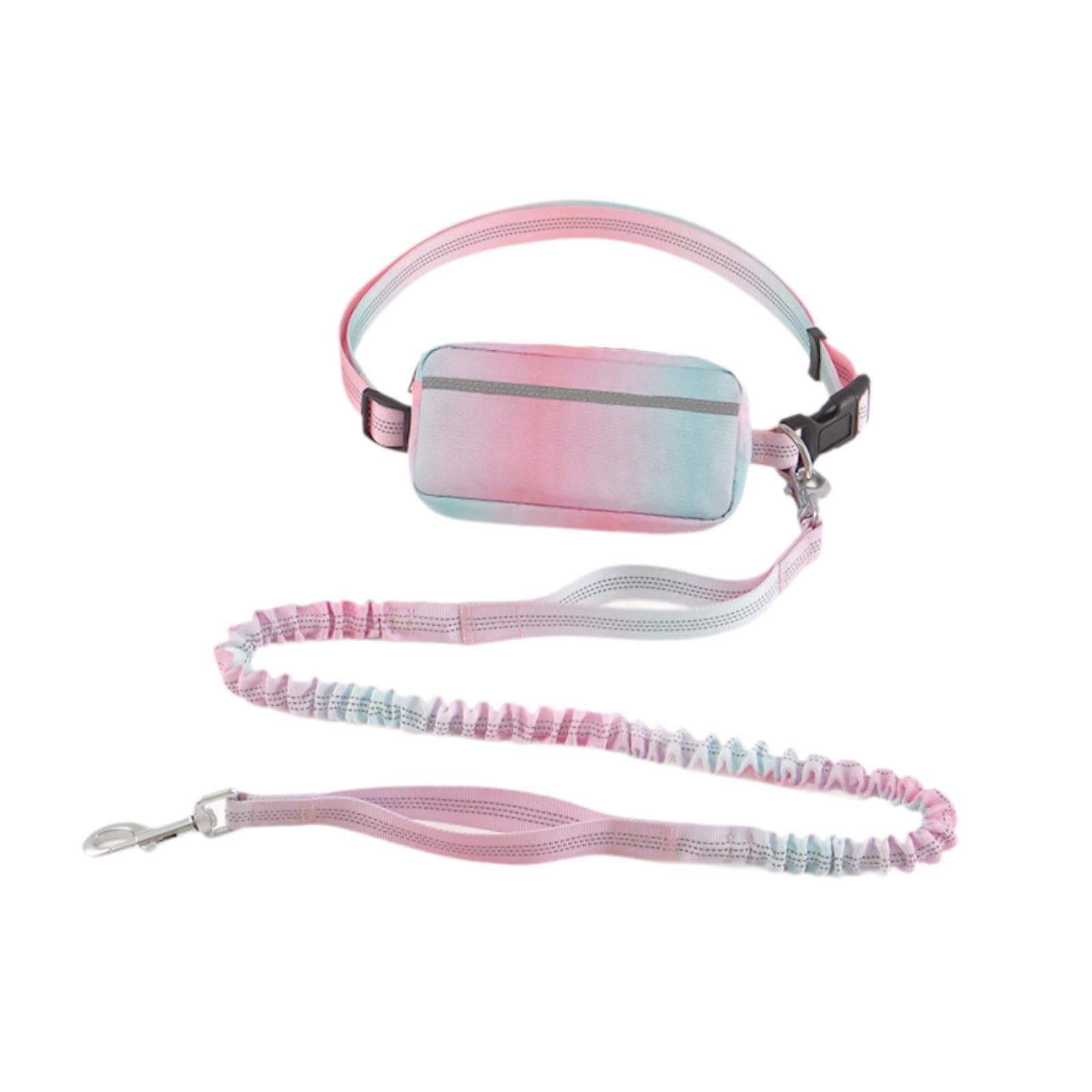Laisse pour Chien avec système Mains Libres, 120-180 cm, pour activités de Plein air, Rose