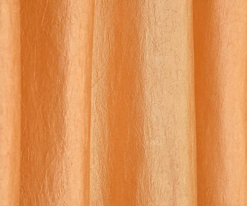 Image of Curtains 7 Feet Long for Living Room - Door Curtains Set of 1 Pcs Panel, Curtain Solid Parda for Home Decor & Office Gold Colour 7 feet (48 x 84 Inch) - 1 Pcs