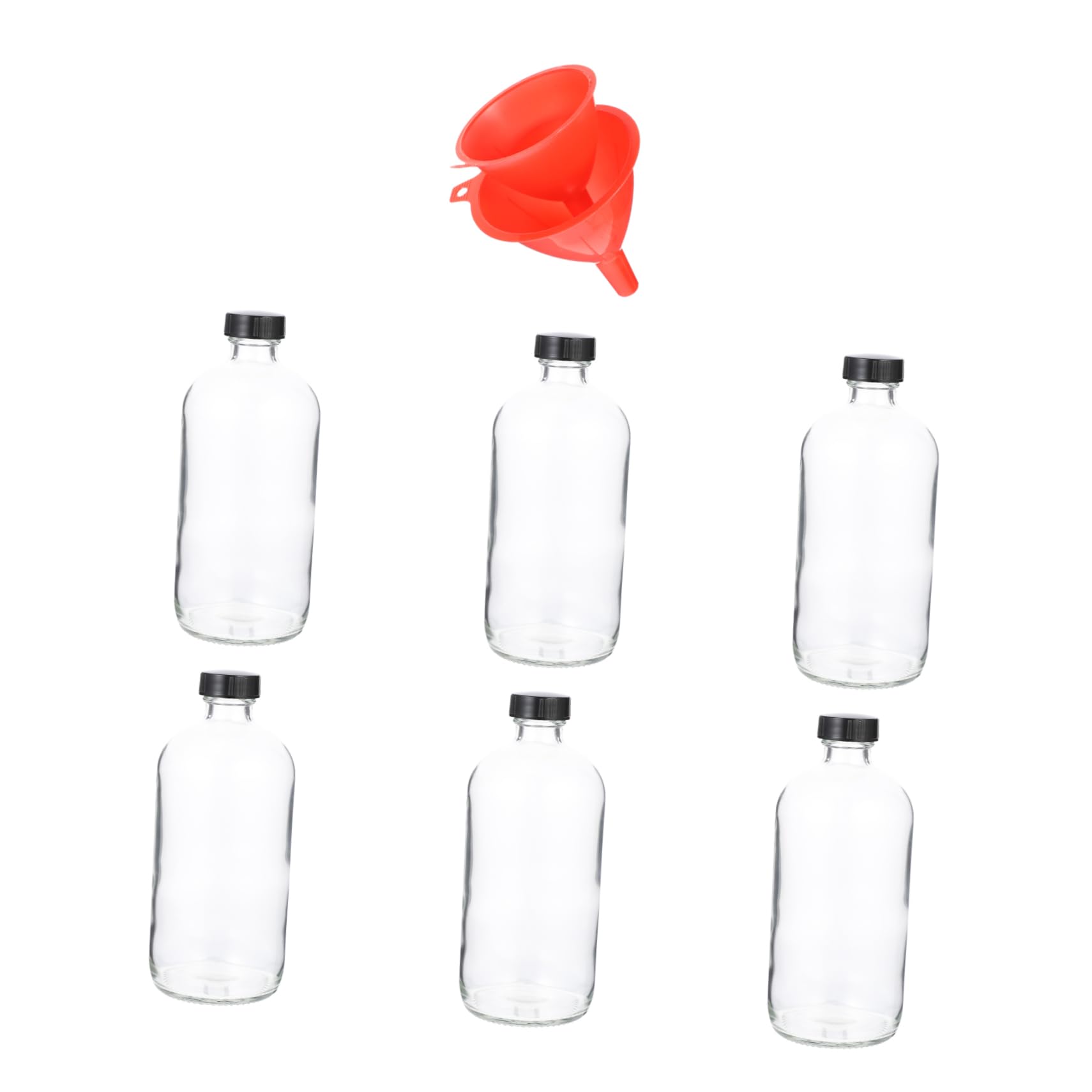 Ciieeo Set of 6 Bottles Style Chemical Sampling Bottles Smooth Finish Non-slip for Education Use Random Color