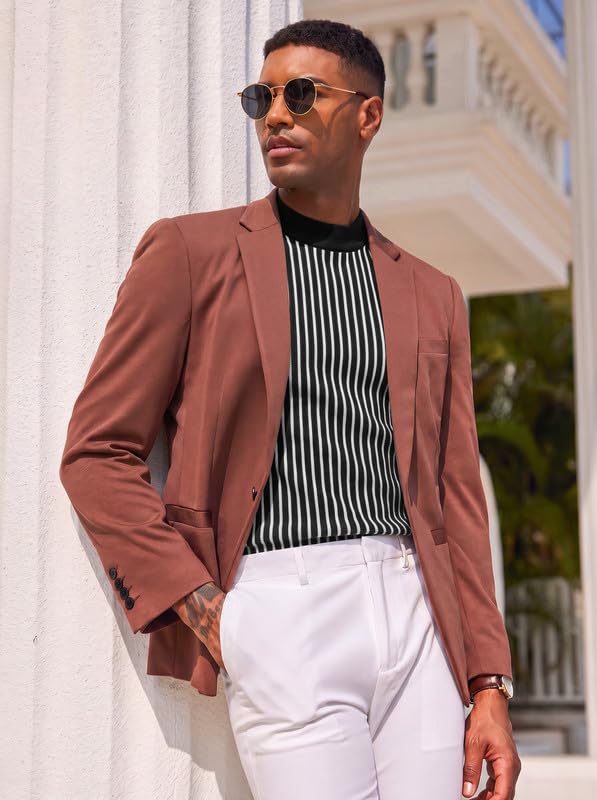 Men's Mock Turtleneck Sweater Short Sleeve  - image 3
