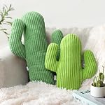 AELS Ensemble de 2 Oreillers décoratifs Cactus, 22"&14" Oreil à cactus rayé en peluche Corduroy, oreiller de bureau Nap, oreillers mignons pour chambre à coucher de nourrice, vert gazon & Vert chaux