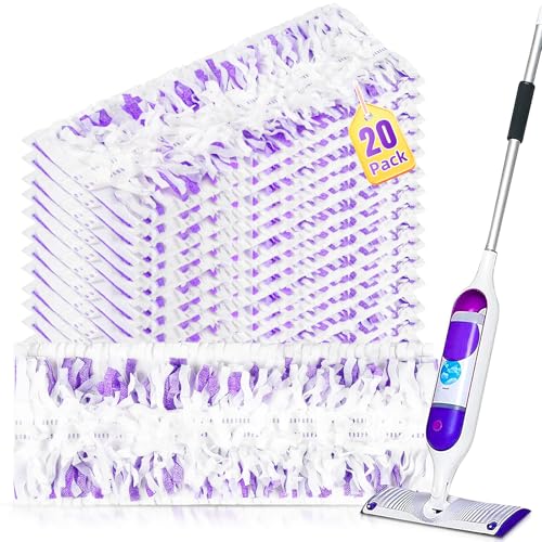 20 Pack Disposable Mopping Pad Refills for PowerMop Multi-Surface Mop Kit, Multi-Surface Mop Pad Refill for Power Mop for Cleaning Floors
