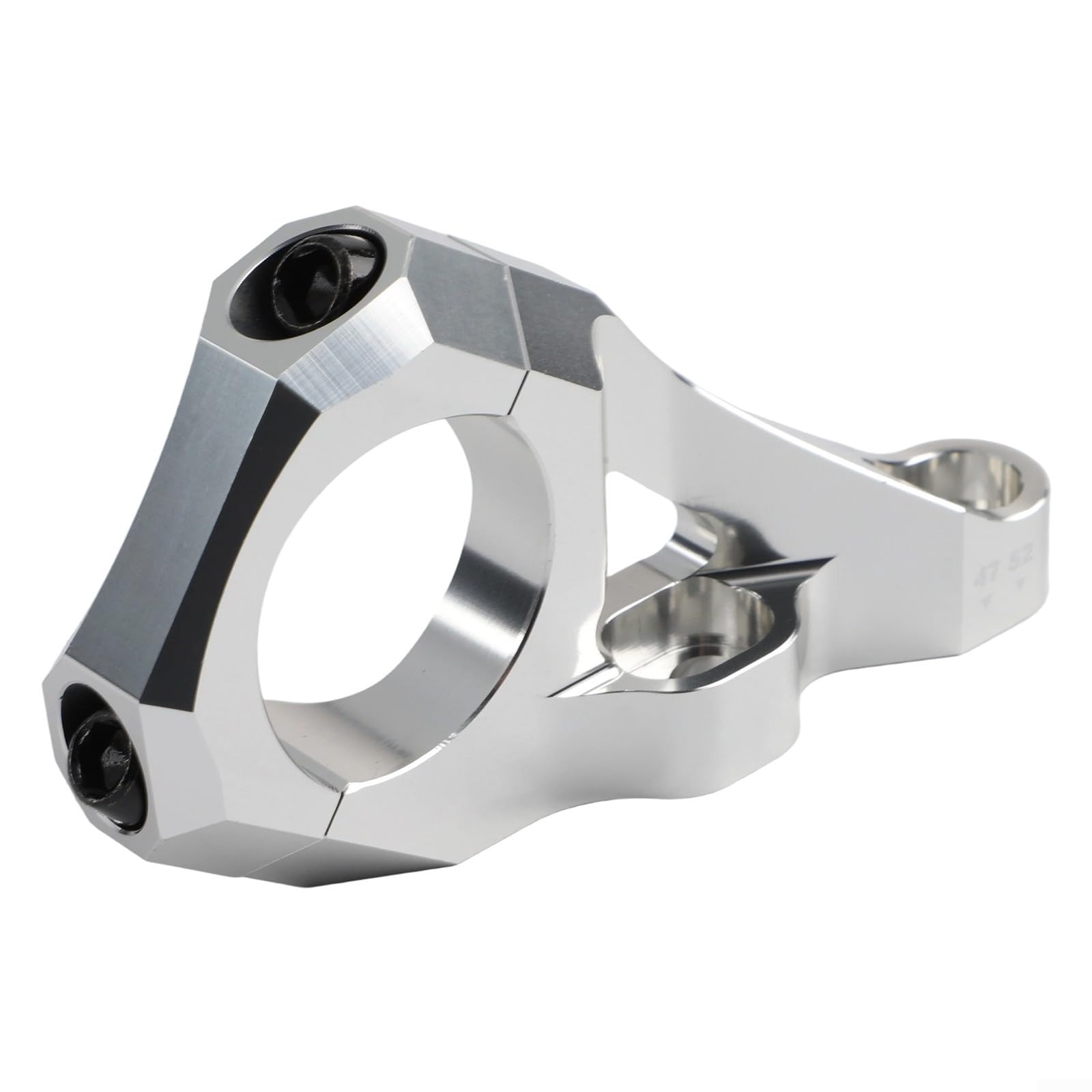 Potence à montage direct pour fourche à double couronne, alliage d'aluminium CNC 6061 31,8 mm, compatible avec VTT DH et Surron for Light Bee (argenté)