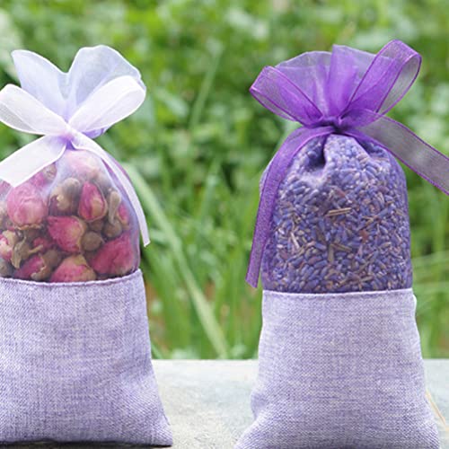 Bolsas de saco lavanda con cordón, 24 piezas miniatura 7
