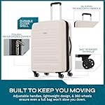 Westridge Hardshell Luggage Set - 3 Piece Set - 20" Carry-On, 24” & 28” Checked Luggage Set with 360° Spinner Wheels - Expandable Suitcases for Extended Travel - Durable ABS Shell - Light Pink - Image 4