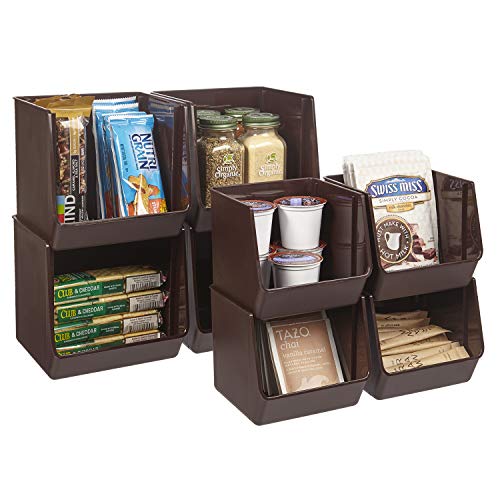 STORi Plastic Stacking Organizer Bins for Office, Pantry, and Bath | Set of