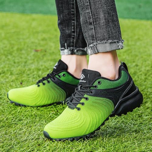Image of Men's Trail Running Shoes Lightweight Breathable Walking Hiking Sneakers Outdoor Athletic Tennis Cross Training Shoes