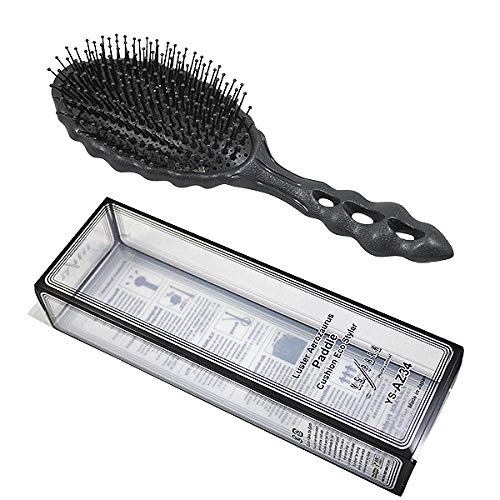 Y.S. Park Luster Aerozaurus Paddle Cushion Eco Styler Hair Brush, Black, 0.13 kg