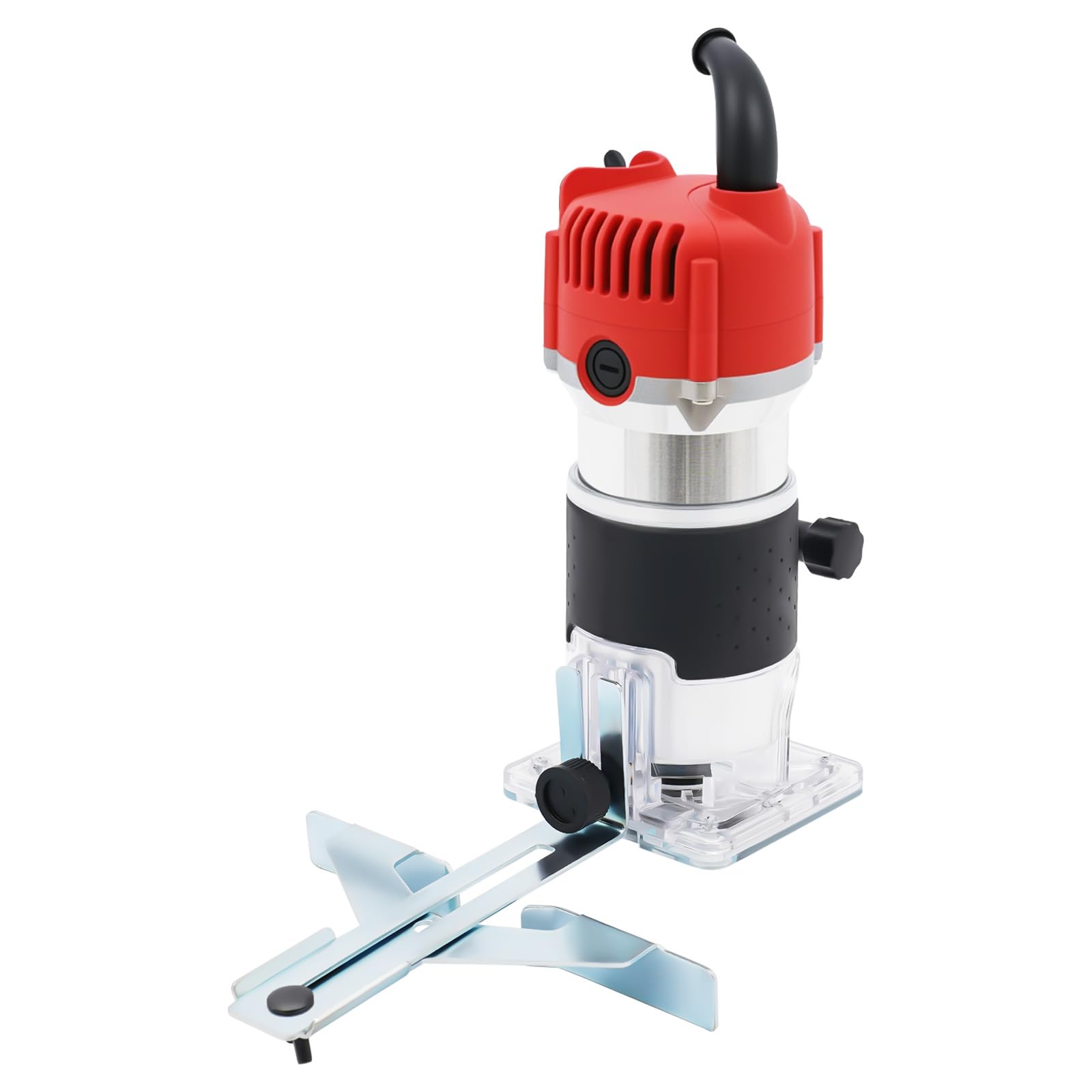 Fresatrice a mano per legno, fresatrice elettrica e fresatrice per bordi 30.000 giri/min, con base di precisione, fresatrice per legno versatile per lavori di costruzione di mobili e progetti fai da