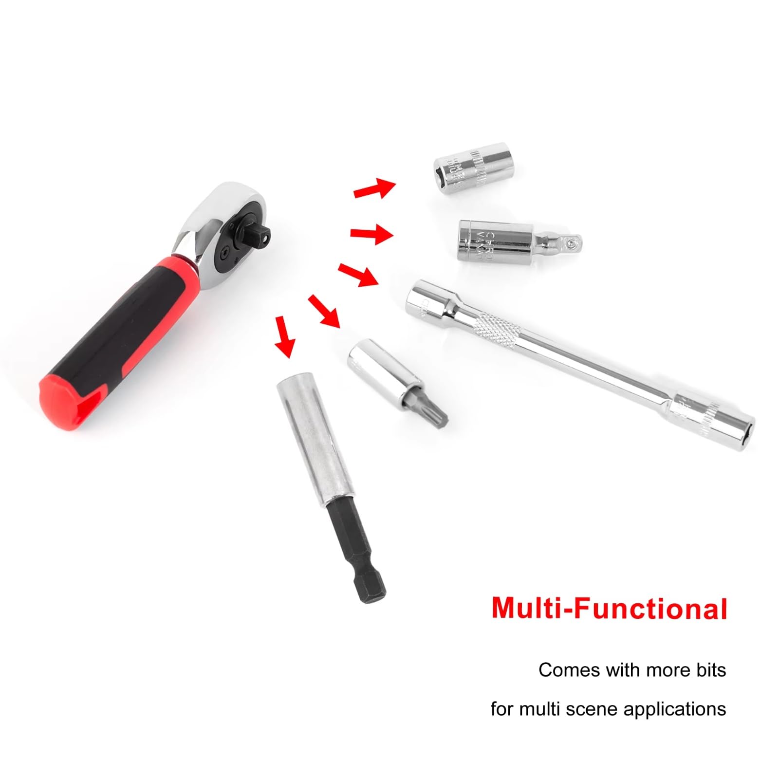 Maletín herramientas multiusos Juego Llave Dinamométrica De Trinquete Brocas Magnéticas Kits De Herramientas Manuales Multifuncionales Para Reparación Del Hogar DIY