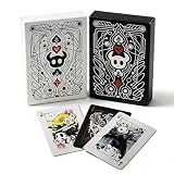 LongGenius Hollow Knight Lot de 54 cartes de poker style gothique Noir et blanc