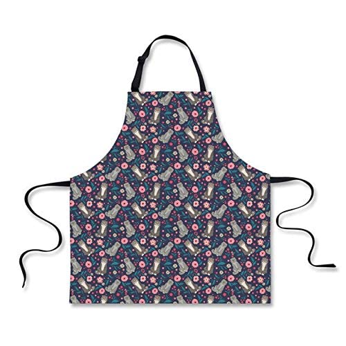 WorldCare® FORUDESIGNS Cat Printed Plain Anti-Fouling Useful Kitchen Accessories Apron Butcher Craft Baking Chefs Kitchen Cooking BBQ: Z2461R, one Size