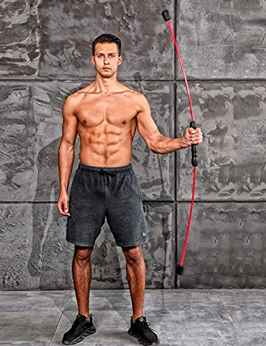 Elastic Fitness Exercise Bar,High Frequency Vibration,Fast Body Shaping And Weight Loss.Resistance Workouts In Home Gym.Muscle Rehabilitation,Aerobic Exercise Fitness Equipment