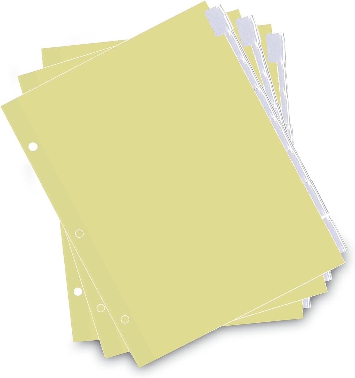 Universal UNV21873 11 in. x 8.5 in. 8-Tab Insertable Tab Index - Buff, Clear Tabs (6/Pack)