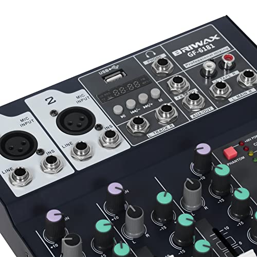 Mesa de Som 4 Canais Profissional Phantom Power 48v DJ Bluetooth RCA XLR Mp3 Usb Delay e Reverb Bivo