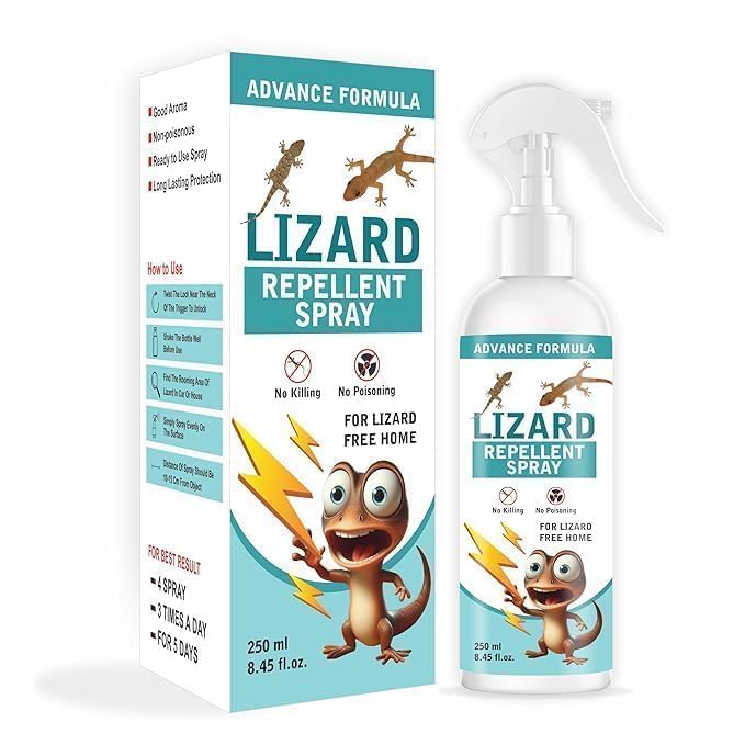 ADAGANTO Natural Lizard Repellent Spray 200ml | Plant-Based Gecko & Lizard Repellent for Home | Chemical-Free Indoor & Outdoor Pest Control | Safe Around Kids & Pets (BLUE, PACK OF 3)