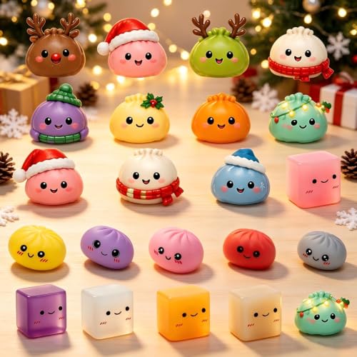 24 Days Christmas Squishies Advent Calendar 2026, Countdown for Adults - image 4